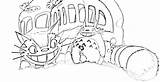 Totoro Coloring Pages Bus Cat Neighbor Drawing Printables Ages Catbus Ghibli Colouring Studio Kids Cartoons Popular Da Coloringhome Pdf sketch template