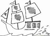 Mayflower Drawing Coloring Pages Drawings Ship Paintingvalley Getdrawings Simple Printable Getcolorings Color sketch template