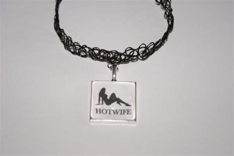 hotwife logo black pvc choker necklace jewellery slut cheating wife