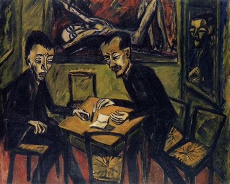 Two Men At A Table 1912 Erich Heckel As Reproduced In Art In Time
