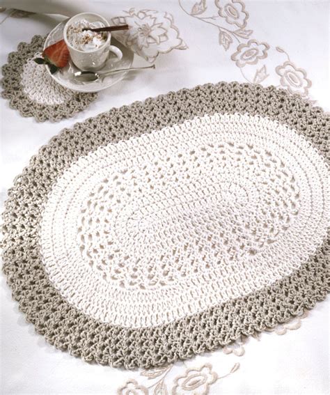 oval placemat coastercould translate    rug crochet diy