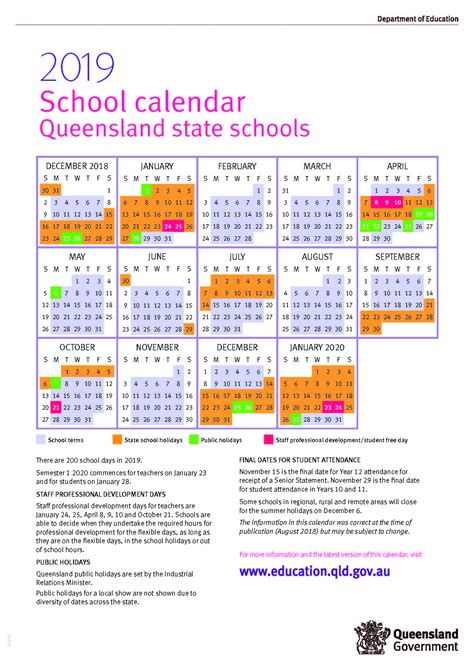 ed qld calendar  calendar  school holidays nsw  australia