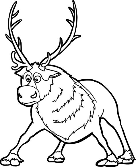 sven coloring page cartoon coloring pages frozen coloring frozen