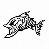 Piranha Drawing Fish Getdrawings sketch template