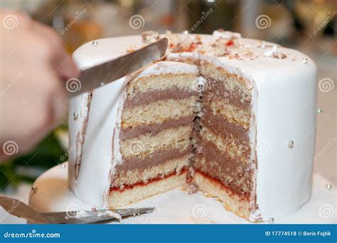 cutting  wedding cake royalty  stock  image