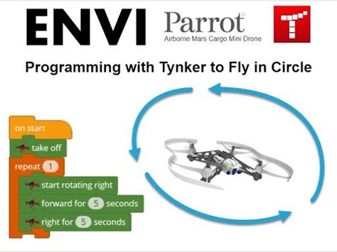 envi   tynker  program parrot airborne mini drone flies  circle youtube