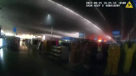 body camera footage shows police searching  customers  walmart fire