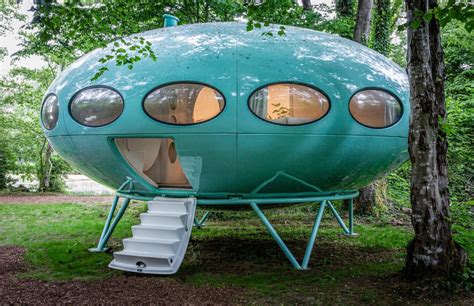 rare flying saucershaped futuro home touches   england dwell