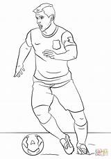 Messi Coloring Pages Soccer Aguero Sergio Printable Football Ronaldo Agüero Drawing Neymar Print Cup Template Easy Color Leo Supercoloring Book sketch template