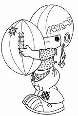 Coloring Pages Precious Moments Football Girl Playing Printable Little Champion Am Girls Color Sports Giraffe Angel Adult Baby Family Kids sketch template