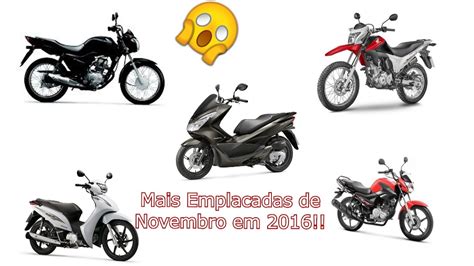 top 10 motos mais vendidas 11 2016 youtube