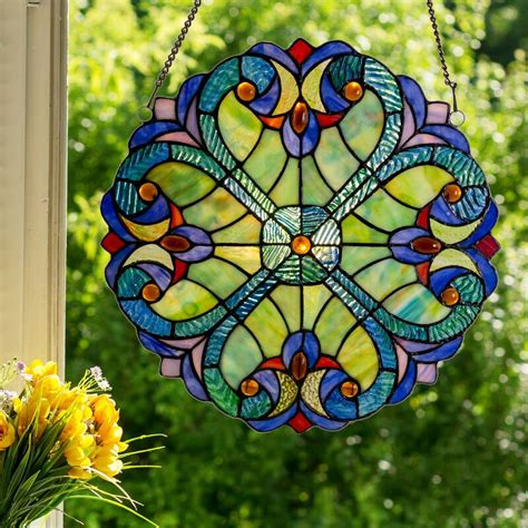 Astoria Grand Tiffany Stained Glass Window Panel And Reviews Wayfair Ca