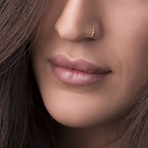 amazoncom thin gold nose ring  gauge  gold filled nose