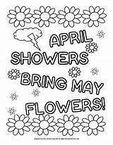 Coloring April Pages Showers Print Printable Flowers Sheet Kids Bring Easter Printables Sheets Color Pdf Crosswords Calendar Number Getdrawings Getcolorings sketch template