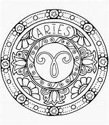 Aries Zodiac Horoscope Ryley Colouring sketch template