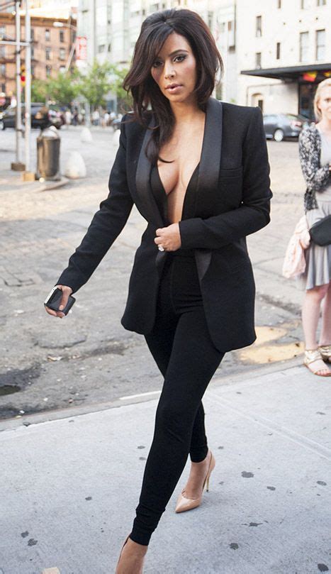 Hello Kim Kardashian Wears Revealing Cleavage Baring