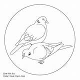Turtle Doves Two Coloring Christmas Days Drawing Turtledoves Color Pages Printable Paintingvalley Own sketch template