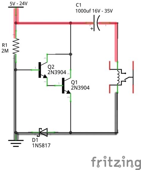 capacitor  series  relay coil