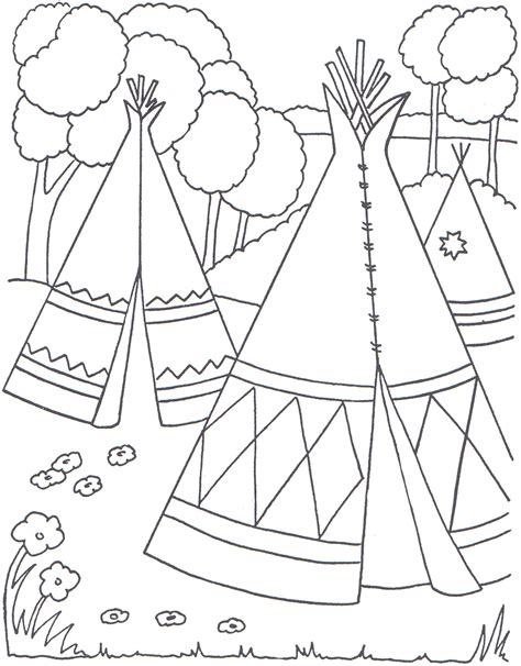 native american coloring pages  preschoolers coloring home