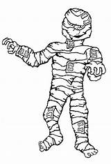 Mummy Coloring Pages Halloween Printable Kids sketch template