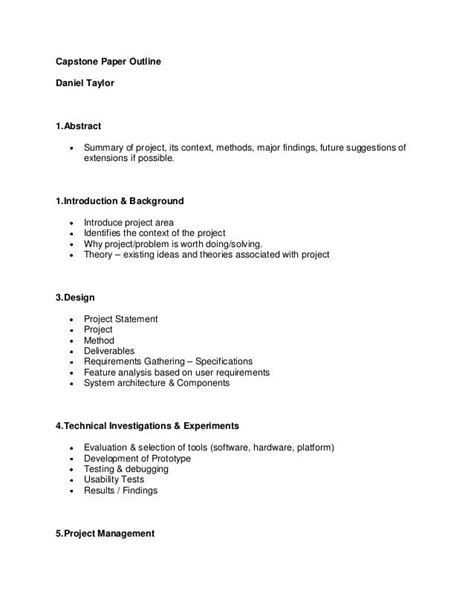 capstone paper format learn   write  capstone project step  step  ideas