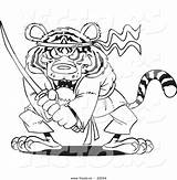 Outlined Tigers Toonaday Getdrawings sketch template