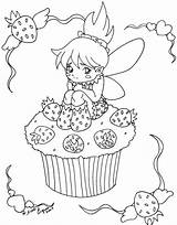 Coloring Cupcakes Cupcake Pages Fairy Cute Printable Kids Print Drawing Color Strawberry Colouring Bakery Birthday Sheets Bestcoloringpagesforkids Cup Food Girls sketch template
