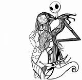 Coloring Jack Sally Pages Nightmare Before Christmas Pix Print Pdf sketch template