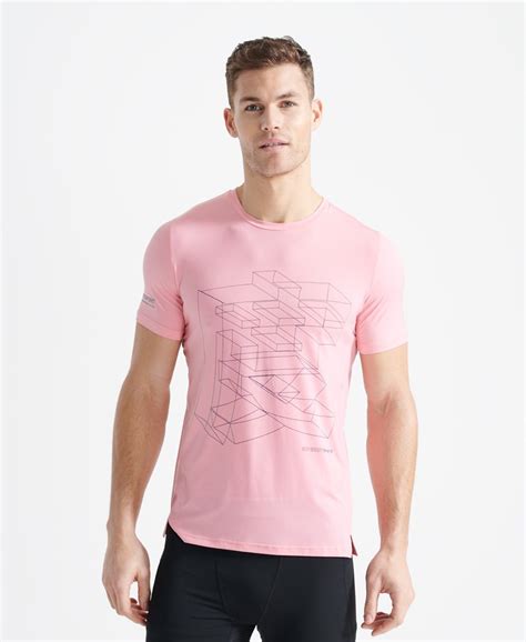 Mens Graphic Cooling T Shirt In Peony Superdry