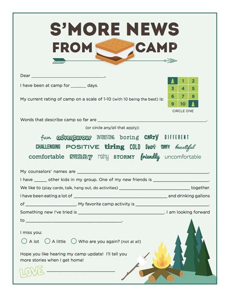 fun ideas  letters  campers sunshine parenting