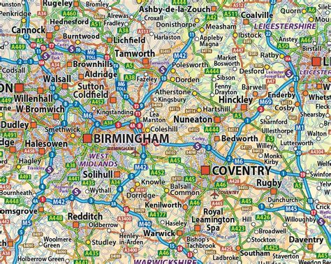 uk central england maps illustrator ai vector format detailed political road rail county