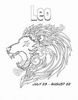 Leo Coloring Zodiac Astrology Sign Print Pages Star Adult Horoscope Color Astronomy Mandala Gift Designlooter Printable Novelty Choose Board Open sketch template