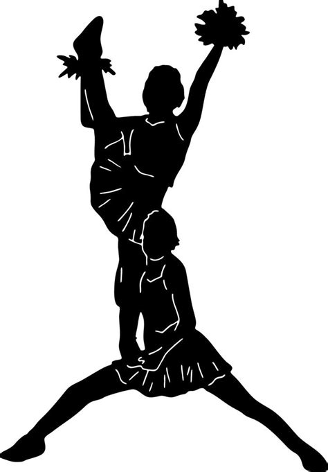 cheerleading stunts silhouette at getdrawings free download