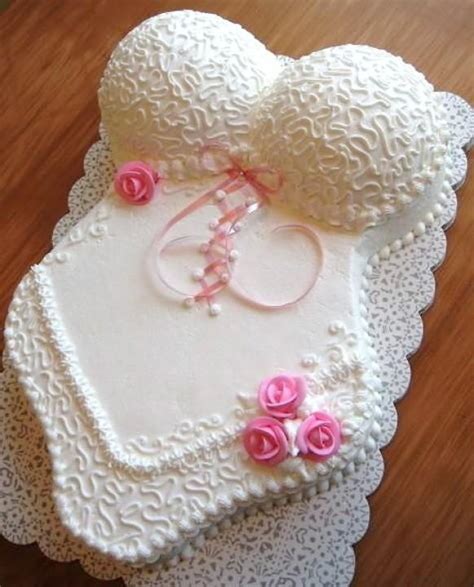 Sexy Bridal Shower Cake Ideas ♥ Lovely White Lingerie Bachelorette Cake