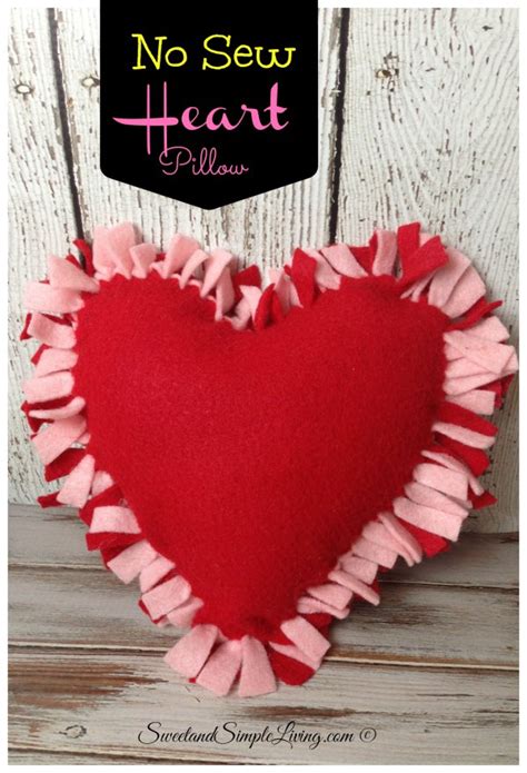 diy felt heart craft idea  sewing required sweet  simple living