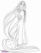 Coloring Rapunzel Tangled Pages Hair Disney Flowing Disneyclips Printable Gothel Mother Color Funstuff sketch template