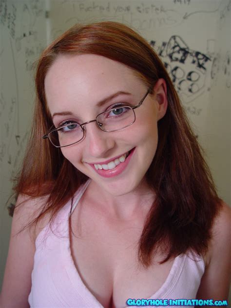 pretty redhead teen with glasses blowjob an xxx dessert picture 1