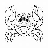 Crabe Crab Coloring sketch template