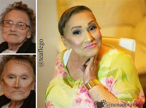 80 year old grandma asks her granddaughter for a makeup becomes