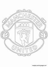 Manchester United Coloring Pages Logo Soccer Logos Football Colouring Club Chelsea Printable Color Print Real Madrid Maatjes Man Cake Utd sketch template