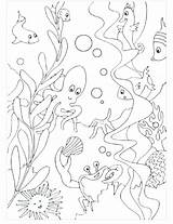 Coloring Ocean Pages Scene Getdrawings sketch template