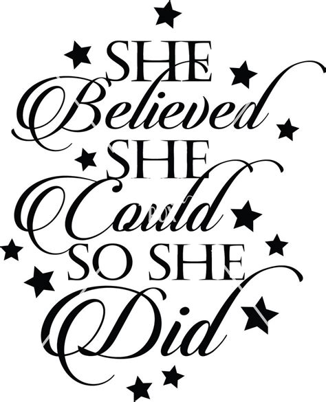Svg She Believed She Could So She Did Png  Dxf Svg Cut Etsy