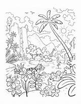 Coloring Rainforest Drawing Jungle Kids Animals Plants Para Jardim Colorir Encantado Desenhos Easy Draw Imprimir Desenho Painting Drawings Google Da sketch template