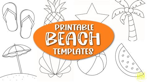 printable summer beach templates simple mom project