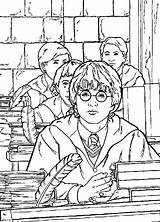 Potter Harry Coloring Secrets Chamber Sheets Coloringpagesfun Hermione Ron Cartoon sketch template