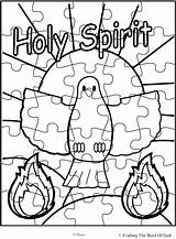 Holy Spirit Coloring Pages Puzzle Pentecost School Sunday Activity Sheets Sheet Printable Autism Last Bible Crafts Fruits Piece Lesson Kids sketch template