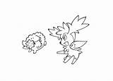 Coloring Shaymin Sky Pages Form Pokemon Popular Library Clipart Coloringhome Cartoon sketch template