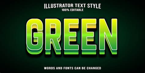 premium vector green text style