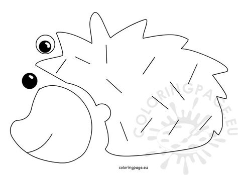 hedgehog template paper craft  preschool coloring page