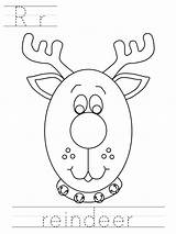 Coloring Reindeer Pages Dltk Kids Tracer Print Rudolf Popular sketch template
